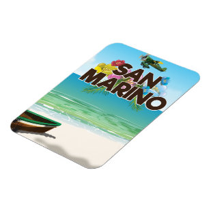 San Marino Beach reisposter Magneet
