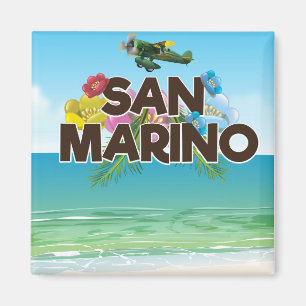 San Marino Beach reisposter Magneet