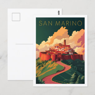 San Marino Beroemde Reisplaats Briefkaart