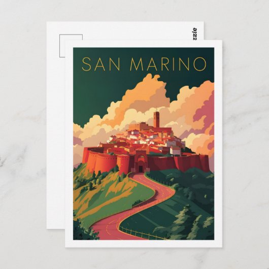 San Marino Beroemde Reisplaats Briefkaart (Voorkant / Achterkant)