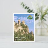 San Marino - De twee torens - Briefkaart (Staand voorkant)