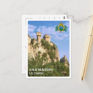 San Marino - De twee torens - Briefkaart