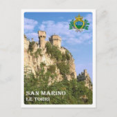 San Marino - De twee torens - Briefkaart (Voorkant)