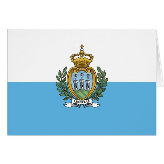 San Marino Flag (Voorkant Horizontaal)
