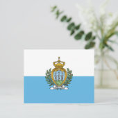 San Marino Flag Briefkaart (Staand voorkant)