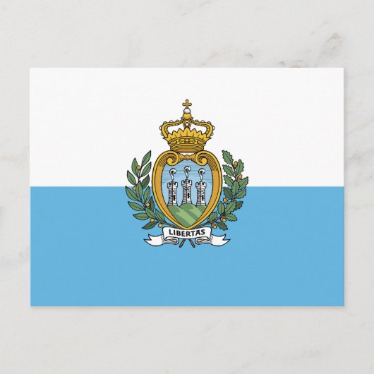 San Marino Flag Briefkaart (Voorkant)