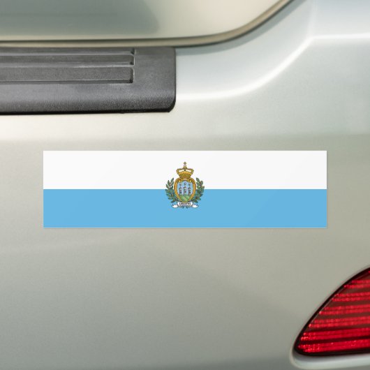 San Marino Flag Bumpersticker (Op auto)