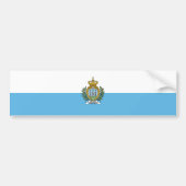 San Marino Flag Bumpersticker (Voorkant)