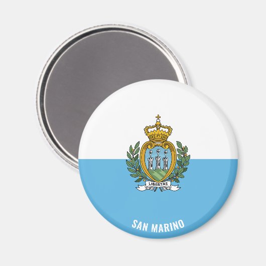 San Marino Flag Charming Patriotic Magneet (Voorkant / Achterkant)