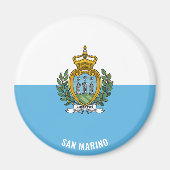 San Marino Flag Charming Patriotic Magneet (Voorkant)