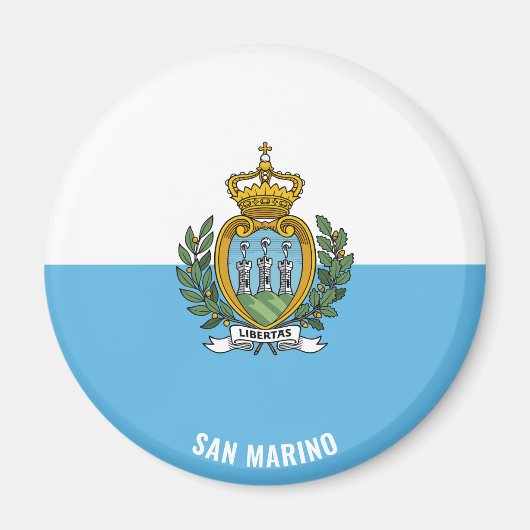 San Marino Flag Charming Patriotic Magneet (Voorkant)