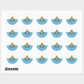 San Marino Flag Classic Ronde Sticker (Vel)