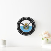 San Marino Flag Elegant Ronde Klok (Huis)