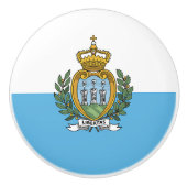 San Marino Flag Keramische Knop (Voorkant)
