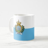 San Marino Flag Keramische Koffie Mok (Voorkant links)