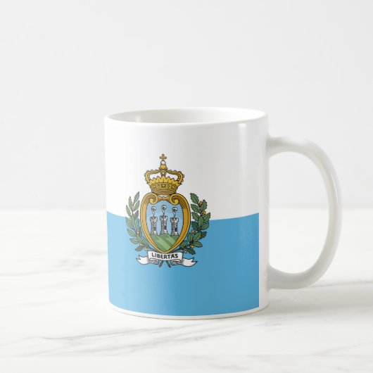 San Marino Flag Keramische Koffie Mok (Rechts)