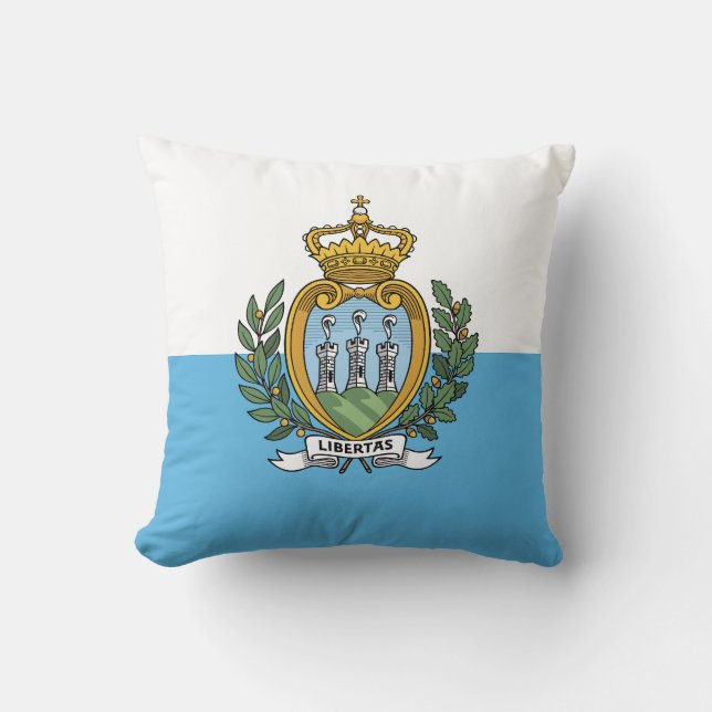San Marino Flag Kussen (Voorkant)