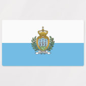 San Marino Flag Labels (Design 2)