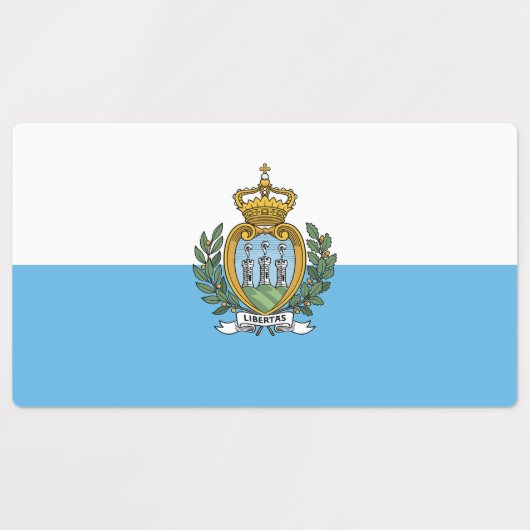 San Marino Flag Labels (Design 1)