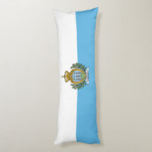 San Marino Flag Lichaamskussen (Achterkant (Verticaal))