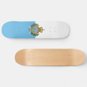 San Marino Flag Persoonlijk Skateboard (Horizontaal)