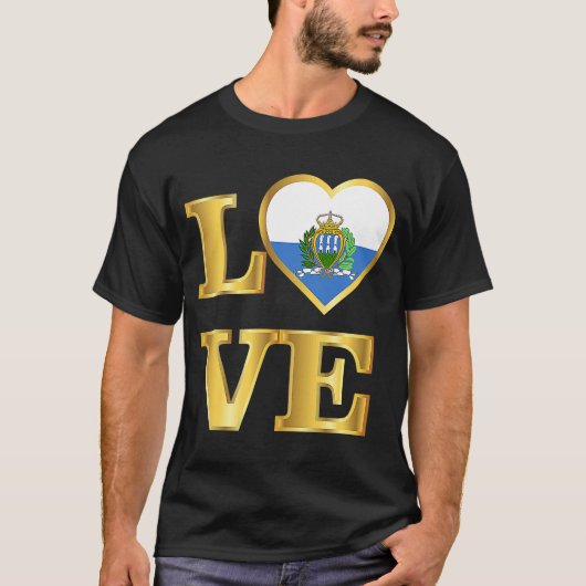 San Marino Flag Sammarinese Pride and Love T-shirt (Voorkant)
