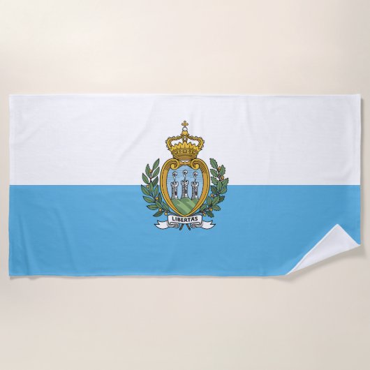 San Marino Flag Strandlaken (Voorkant)