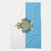 San Marino Flag Theedoek (Verticaal)