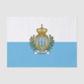 San Marino Flag Tissuepapier (Voorkant)