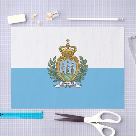 San Marino Flag Tissuepapier (Craft)