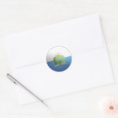 San Marino Glossy Circle Vlag Ronde Sticker (Envelop)