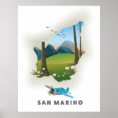 San Marino illustreerde reisposter. Poster (Voorkant)