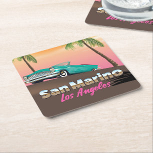 San Marino Los Angeles Kartonnen Onderzetters
