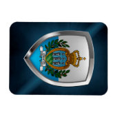 San Marino Metallic Emblem Magneet (Horizontaal)