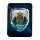 San Marino Metallic Emblem Magneet (Verticaal)