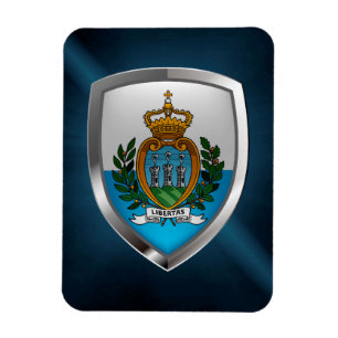 San Marino Metallic Emblem Magneet