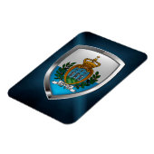 San Marino Metallic Emblem Magneet (Linkerzijde)