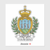 San Marino Nationaal wapen Patriottisch Sticker (Vel)