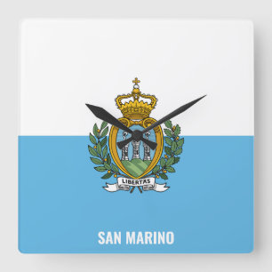 San Marino National Flag Patriotic Vierkante Klok