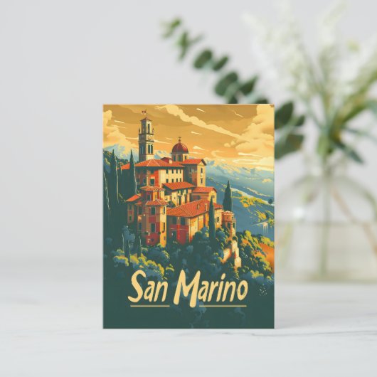 San Marino Reizen Briefkaart (Staand voorkant)