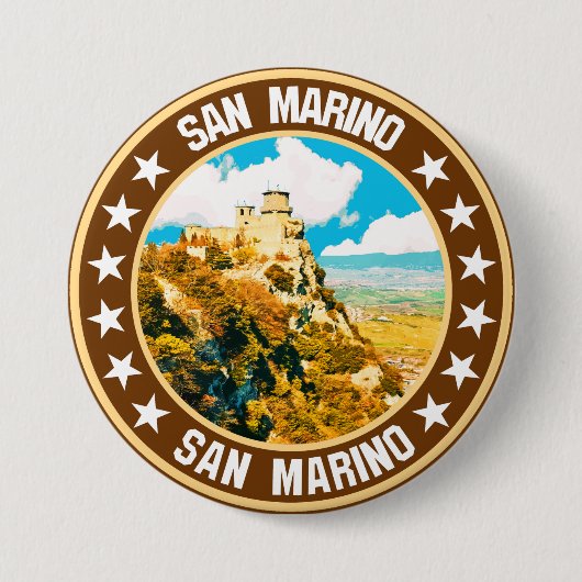 San Marino Ronde Button 7,6 Cm (Voorkant)