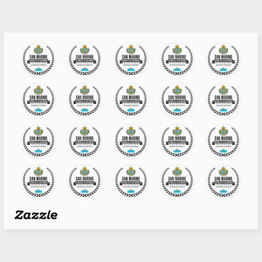San Marino Ronde Sticker (Vel)