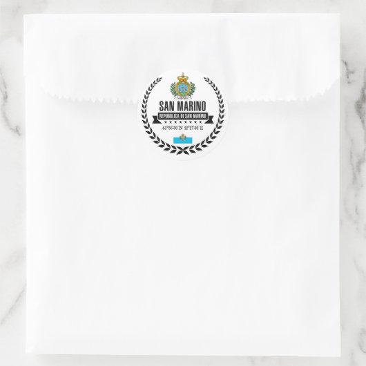 San Marino Ronde Sticker (Tas)