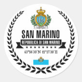 San Marino Ronde Sticker (Voorkant)