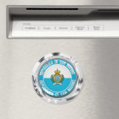 San Marino Round Emblem Magneet (Insitu (Vaatwasser))