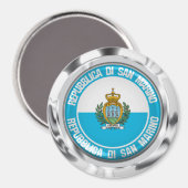 San Marino Round Emblem Magneet (Voorkant / Achterkant)