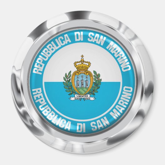 San Marino Round Emblem Magneet (Voorkant)