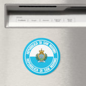 San Marino Round Emblem Magneet (Insitu (Vaatwasser))