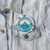 San Marino Round Emblem Ronde Button 7,6 Cm (In situ)