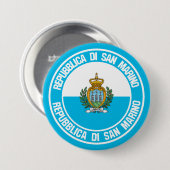 San Marino Round Emblem Ronde Button 7,6 Cm (Voorkant /achterkant)